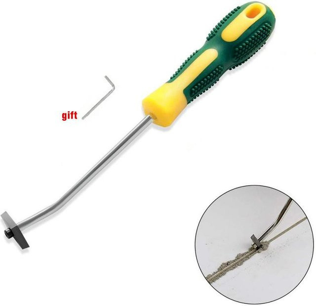 Choubo six Fugenmörtelentferner aus Wolframstahl in Grün für Keramikfliesen und Zement zur Reinigung von Boden und Wand - Bild 1