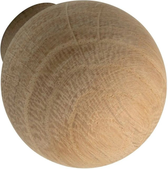 Alles im Griff Möbelknopf Olwen aus Eiche Roh, Farbe Braun, Durchmesser: 3,0 cm, Tiefe: 3,4 cm - Bild 1