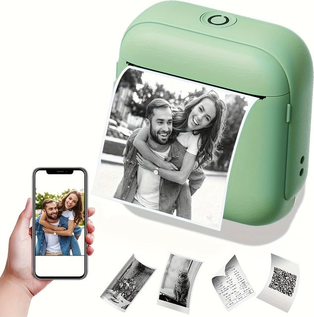 HIOHYU Tragbarer Thermodrucker für Fotos, Etiketten und Notizen, kompatibel mit iOS und Android - Bild 1