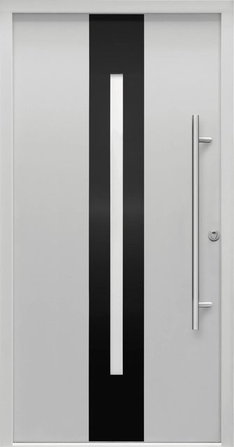 Splendoor Sicherheits-Haustür ThermoSpace Prime Dublin RC2 Komfort in Grau mit Glaseinsatz, B/H: 110 x 210 cm - Bild 1