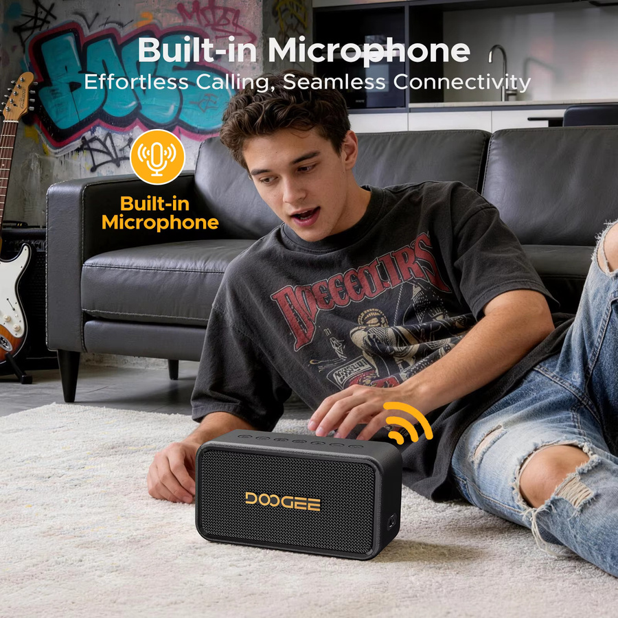 DOOGEE Field Rush Tragbarer Bluetooth-Lautsprecher mit 130W Maximaler Leistung, IP67 Wasserdicht, Black - Bild 6