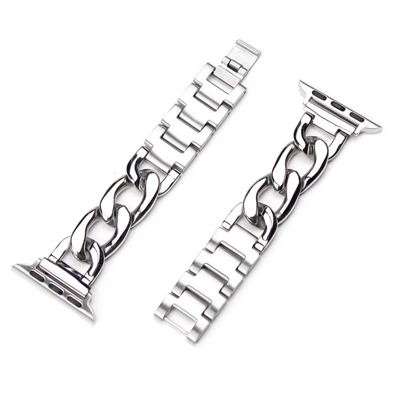 CAOWTAN Uhrenarmband Edelstahl, Silber, Unisex - Bild 2