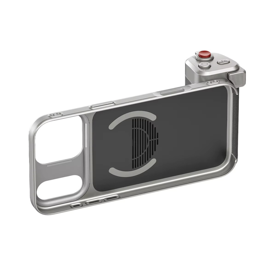 TELESIN Master Phone Kamera Grip für iPhone 17 Pro und iPhone 17 Pro Max mit Fernauslöser in Silber - Bild 2