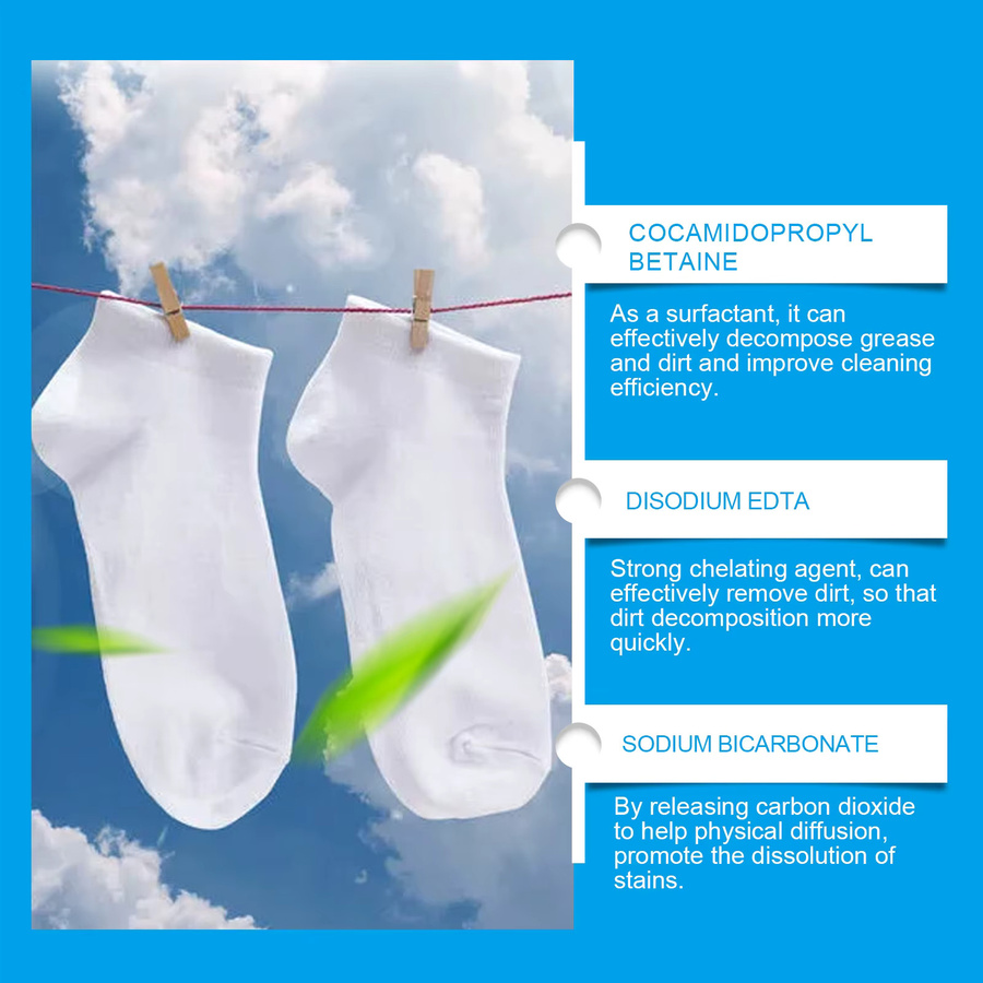 Jue Fish Sockenreinigungs-Brausetabletten für weiße Socken in Weiß und Blau - Bild 3