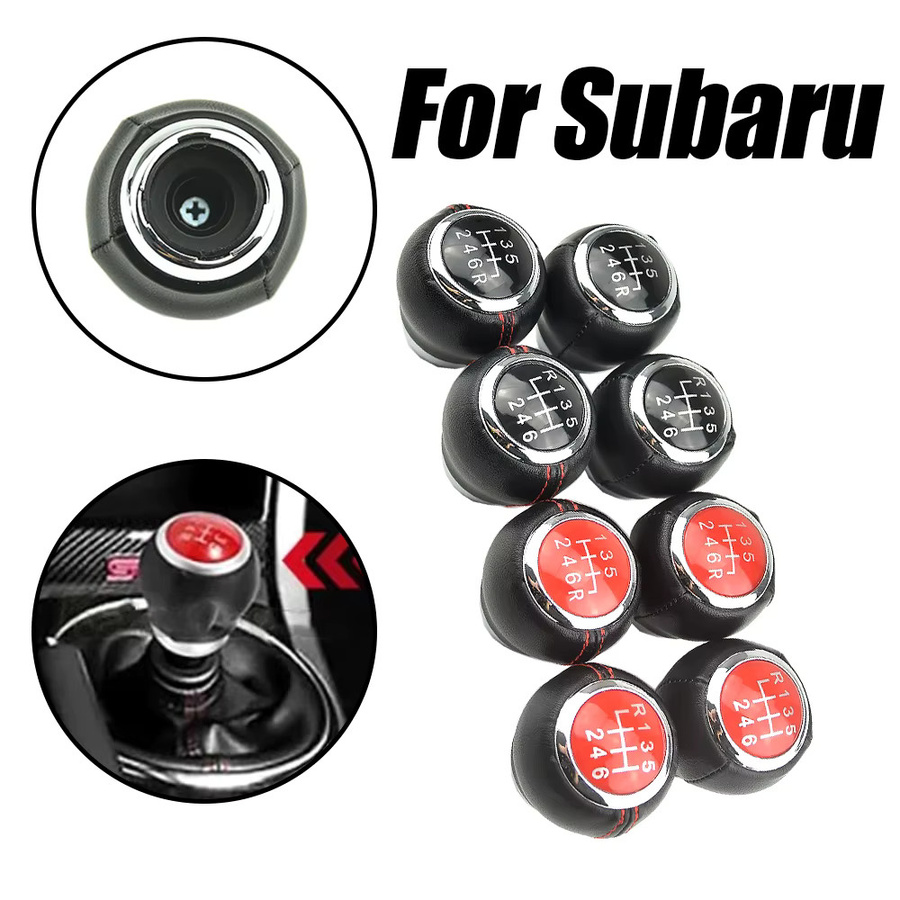 Leder Schaltknauf für Subaru Outback Legacy Forester Impreza STI WRX in Schwarz - Bild 5