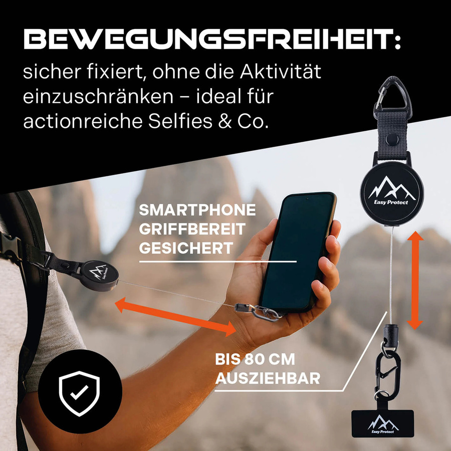 Smartphone-Sicherung Easy Protect von Die Höhle der Löwen in Schwarz - Bild 3