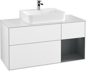 V&B Finion Waschtischunterschrank mit Wandbeleuchtung, Farbe: Weiß, Breite: 120 cm - Bild 1