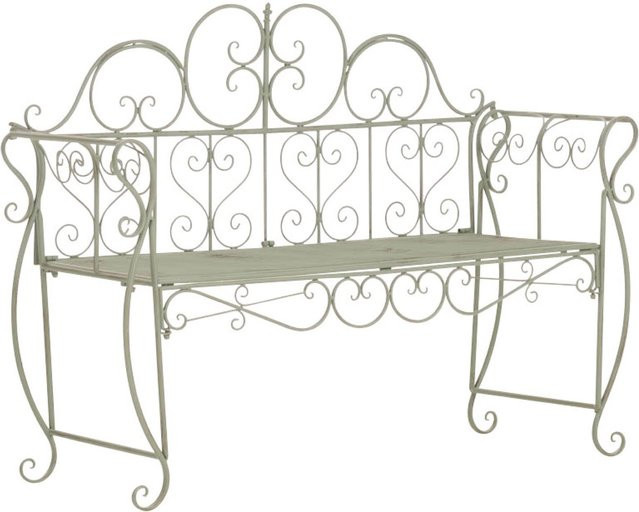 TPFLiving Gartenbank Minno aus Metall in Grün mit Armlehnen, B/T/H: 240 x 46 x 94 cm - Bild 1