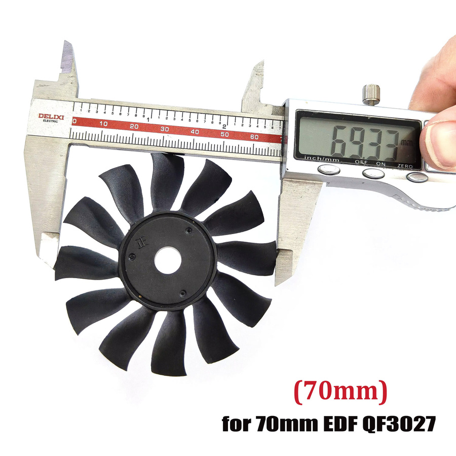 QX-MOTOR 12-flügelige CW/CCW-Lüfterblätter, Ersatzteile, Schwarz, Kunststoff - Bild 2
