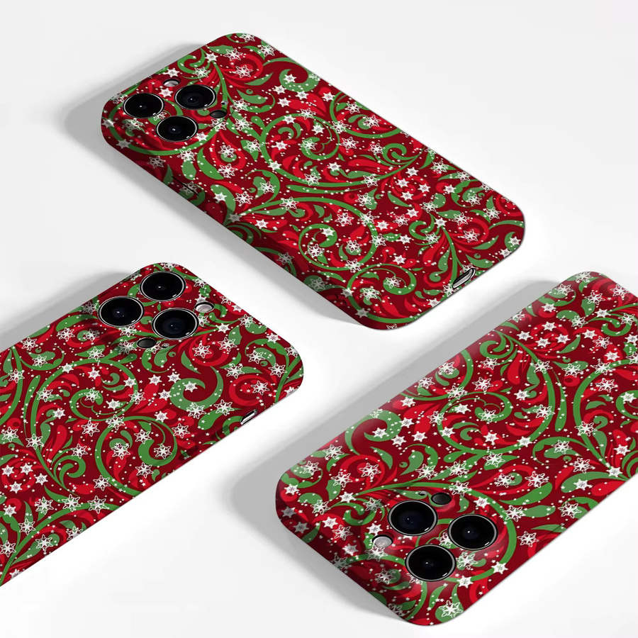 Handyhülle Festliche Schneeflockenwirbel für Apple iPhone 17 16 15 14 13 12 11 Pro Max Plus mit doppelschichtiger Rückseite in Multicolour - Bild 3