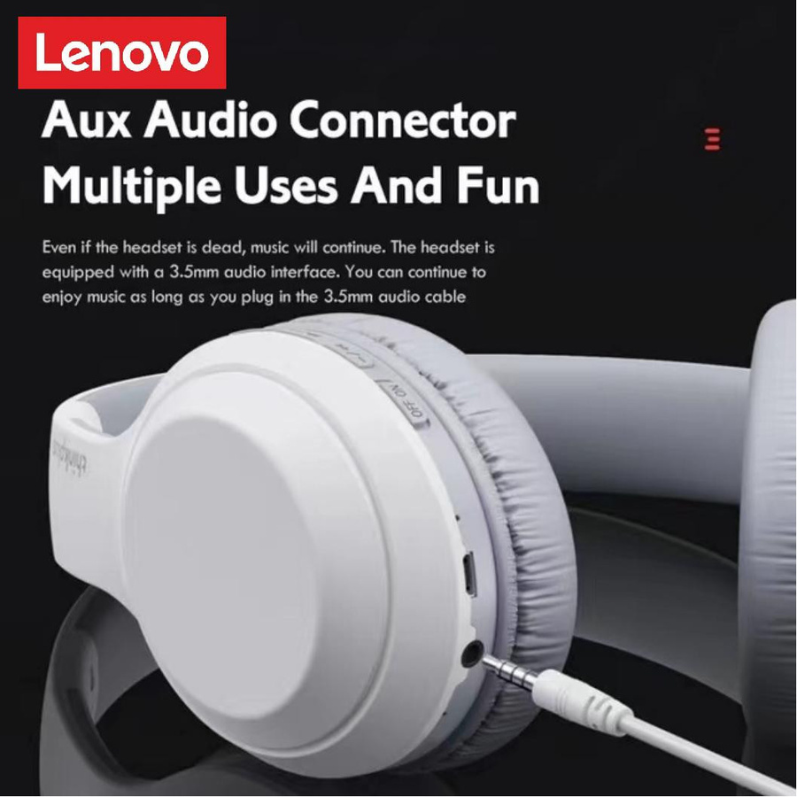 Lenovo TH10 Stereo-Kopfhörer Bluetooth-Headset mit Mikrofon in Schwarz - Bild 6