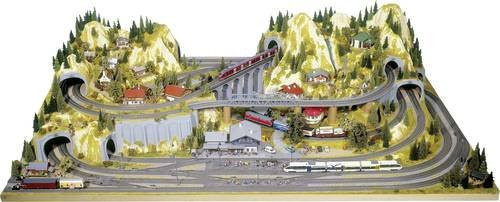 NOCH Fertiggelände Zentral Silvretta Gebirgslandschaft H0 für Märklin C-Gleis und K-Gleis mit Bettung - Bild 1