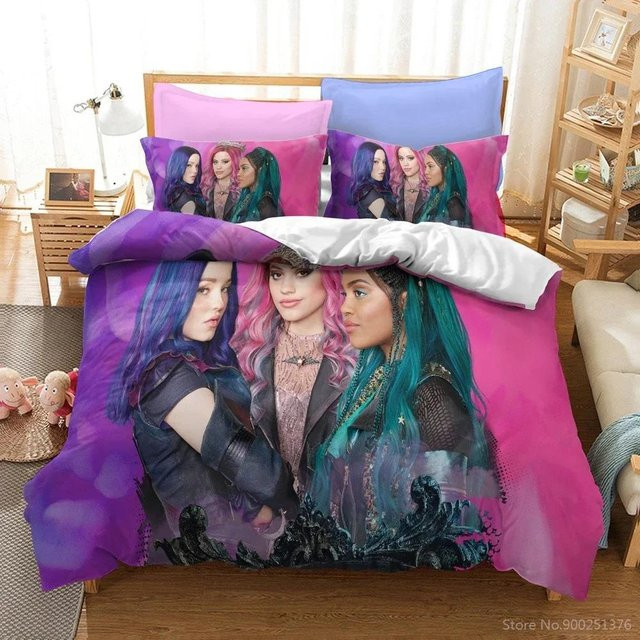 Bettwäsche-Set Descendants 3 von Lodestar mit Bettdeckenbezug und Kissenbezug in Lila, Material Mikrofaser Polyester, B/T/H: 200 x 200 x 200 cm - Bild 1