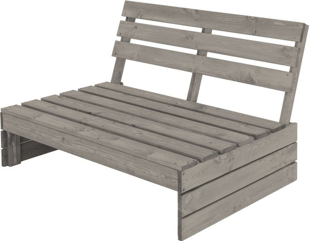 ML Design Gartenbank aus Holz in Grau, Rustikaler Stil, B/H/T: 116 x 80 x 80 cm - Bild 1