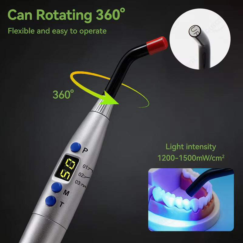 Youtodent Kabelloses Dental-LED-Härtungsgerät für Mundharz in Lila mit 1500mW/cm2 - Bild 2