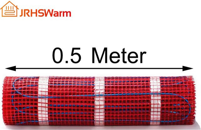 JRHSWarm Elektrisches Fußbodenheizmatten-Set mit Isolierung für Badezimmer, Keramik-, Stein-, Fliesen- und Holzböden, 230V, 150W/m² - Bild 1