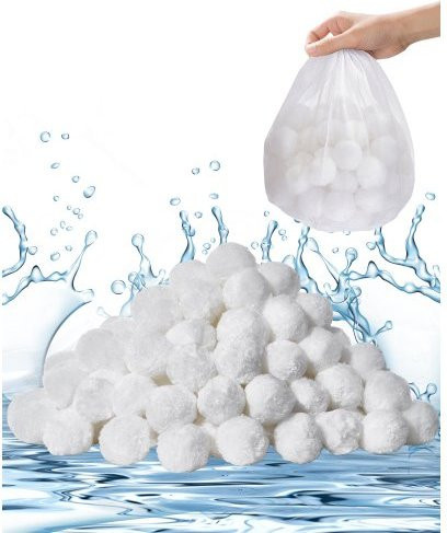 VEVOR Pool Filter Balls aus weißem Polyester Fiber als Ersatz für Sandfilter, 0,7 kg - Bild 1