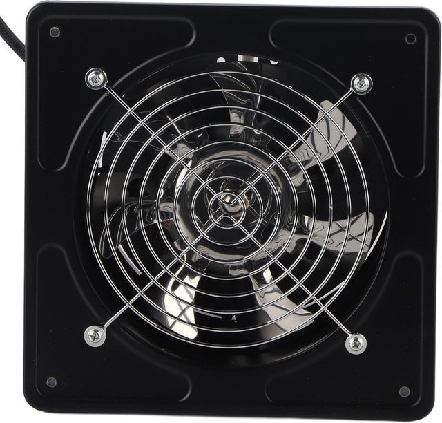 Aimo Geräuscharmer Wandmontierter Abluftventilator 40W für Badezimmer, Küche und Garage in Weiß und Schwarz, Durchmesser: 19 cm - Bild 1
