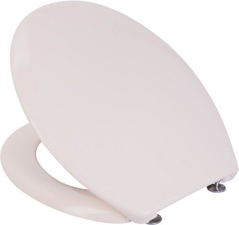 Cornat WC-Sitz CETINA aus Duroplast in Beige, oval mit Quick-Release-Funktion, B/T/H: 46,9 x 38,6 x 5,2 cm - Bild 1