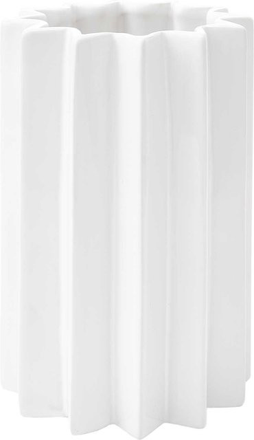 Rico Design Keramik Vase Sonne in Weiß, Höhe: 20,0 cm, Breite: 13,0 cm, Tiefe: 13,0 cm - Bild 1