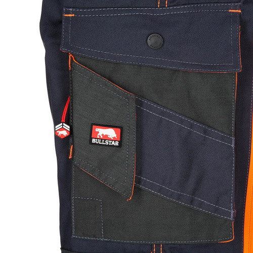 BULLSTAR Arbeitshose ULTRA in Grau mit Reflexstreifen aus Poly-Cotton - Bild 3