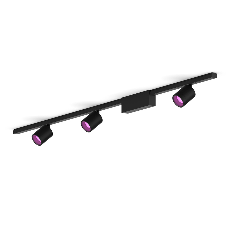 Philips Hue Perifo Basis-Set Gerade Deckenleuchte in Schwarz mit 3 Spots - Bild 1