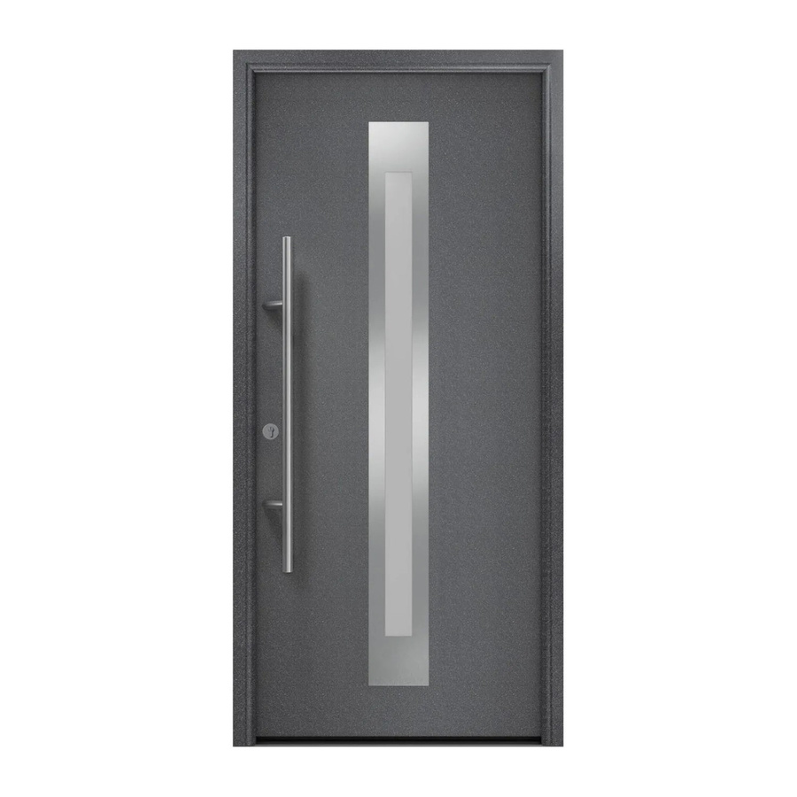 EcoStar Haustür Isopro Secur IPS 770S in Anthrazitmetallic mit Glaseinsatz, Breite: 110 cm, Höhe: 210 cm, DIN Links - Bild 2