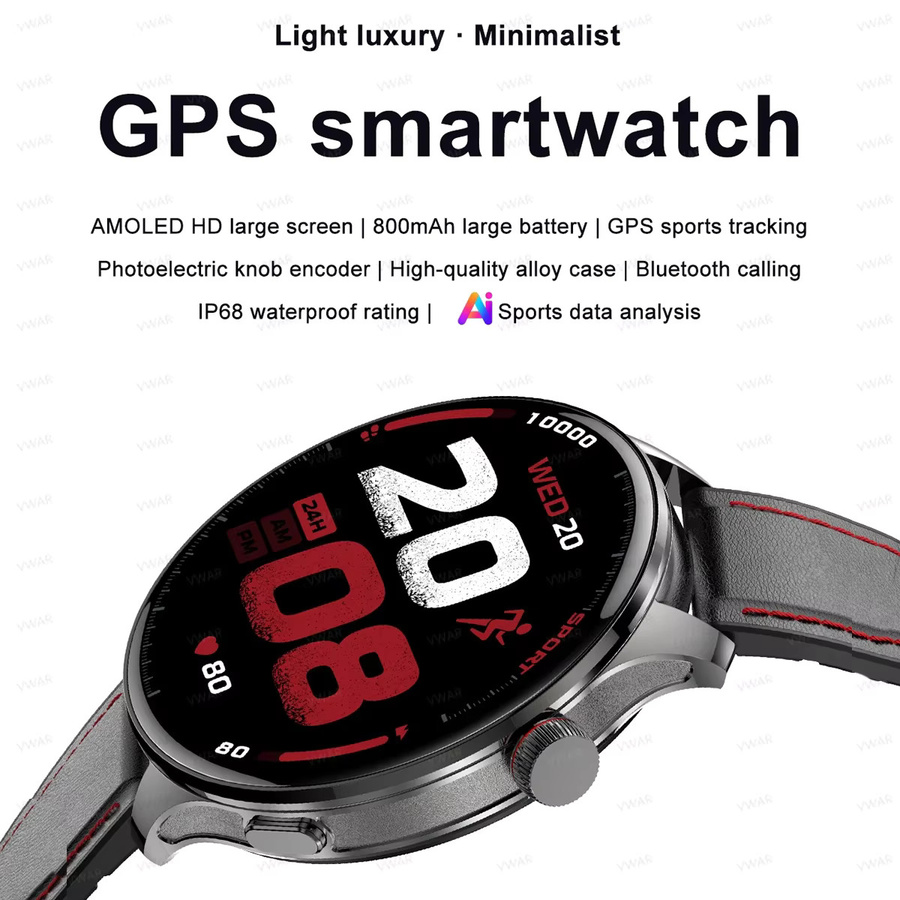Vwar Smartwatch, T-Rex3 Ultra Pro, 1,75 Zoll, Aluminium, Schwarz, GPS, 5 ATM - Bild 2