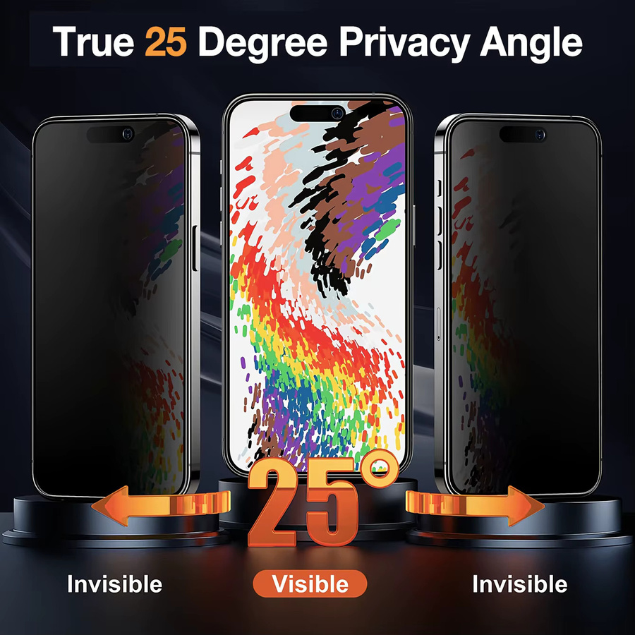 3 in 1 Displayschutzset für iPhone 17 mit 2 Stück mattem Panzerglas für Privatsphäre und 1 Stück Kameraobjektivschutz in Schwarz und Transparent - Bild 3