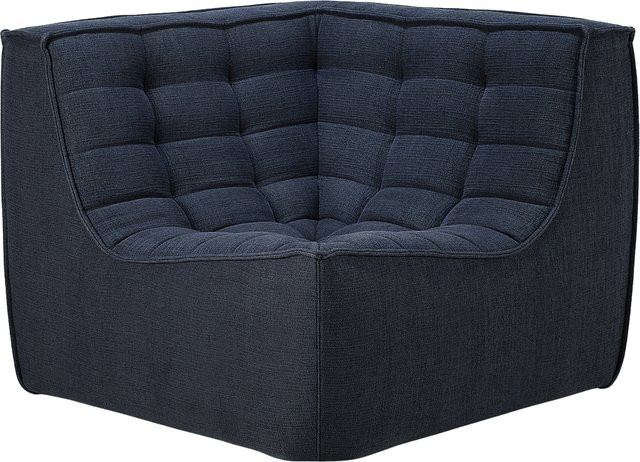 Ethnicraft N701 Modulsofa 90 Eck Quadratisch in Anthrazit mit Stoffbezug - Bild 1