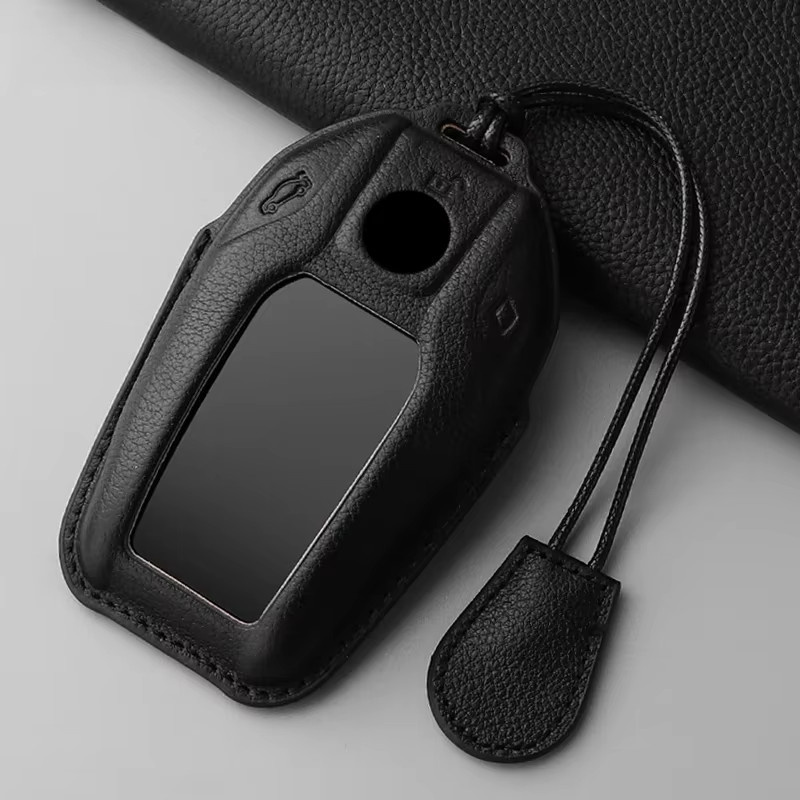 Dermis Leder Schlüsselhülle mit LED-Display für BMW 5er 7er X3 X4 X5 X7 i8 Fob Zubehör - Bild 3
