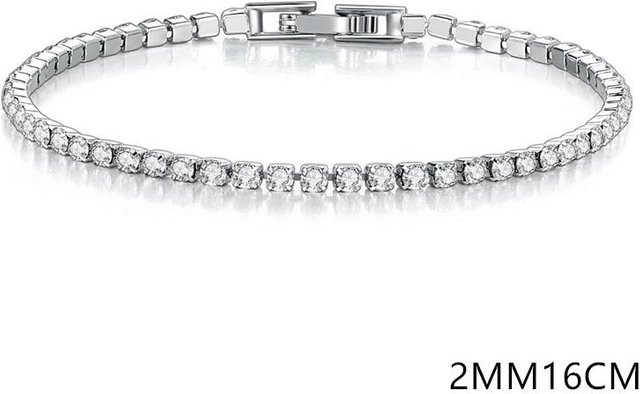 YULIN Tennisarmband 925 Silber, Zirkonia, Schwarz, Damen - Bild 1