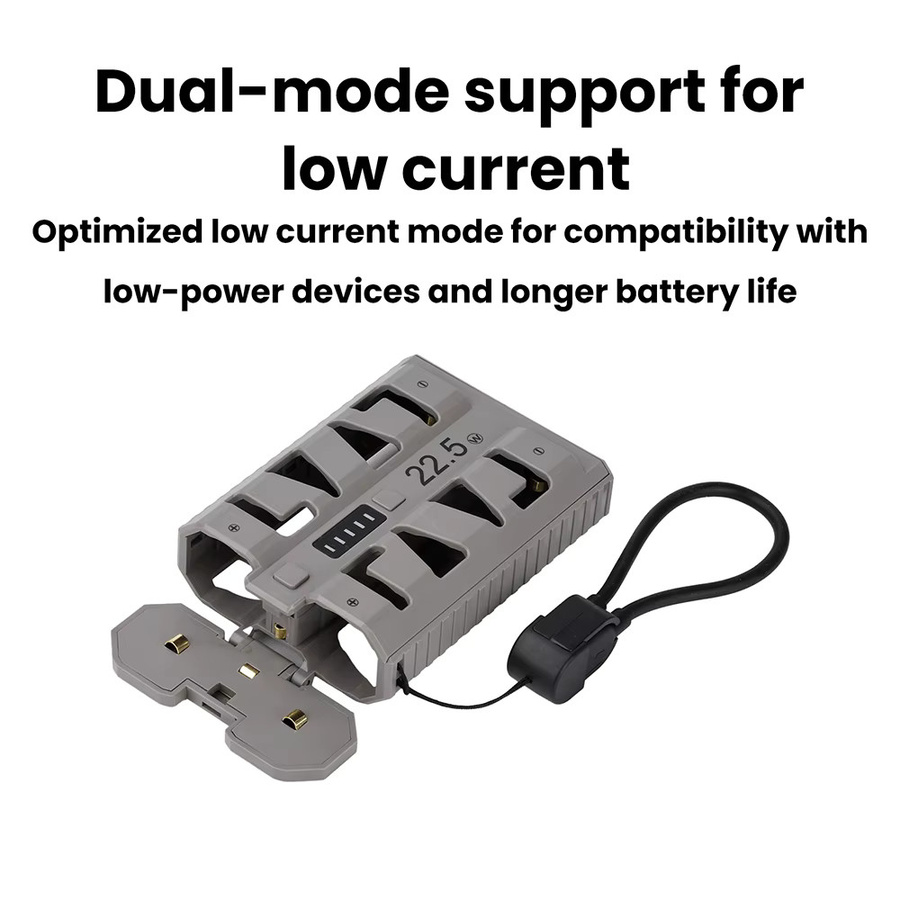 diymore Powerbank-Gehäuse DIY-Kit für 21700 Akkus mit 22,5W Dual-Modus Schnellladung und Ein-Klick-Batteriewechsel, Grau - Bild 2