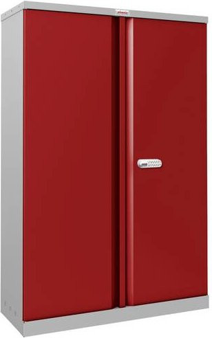 Phoenix SCL1491GRE Stahlschrank Mittel grau/rot mit Elektronikschloss B/H/T: 91,5 x 140,0 x 37,0 cm - Bild 1