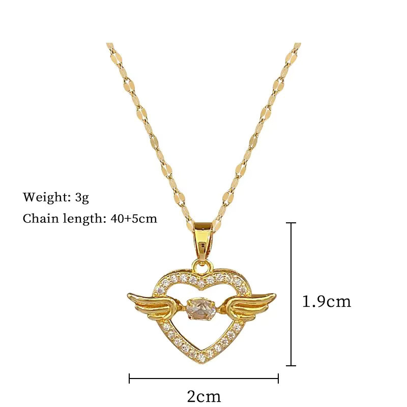 ZAKOL Halskette, Titan, Gold, Zirkonia, Damen - Bild 4