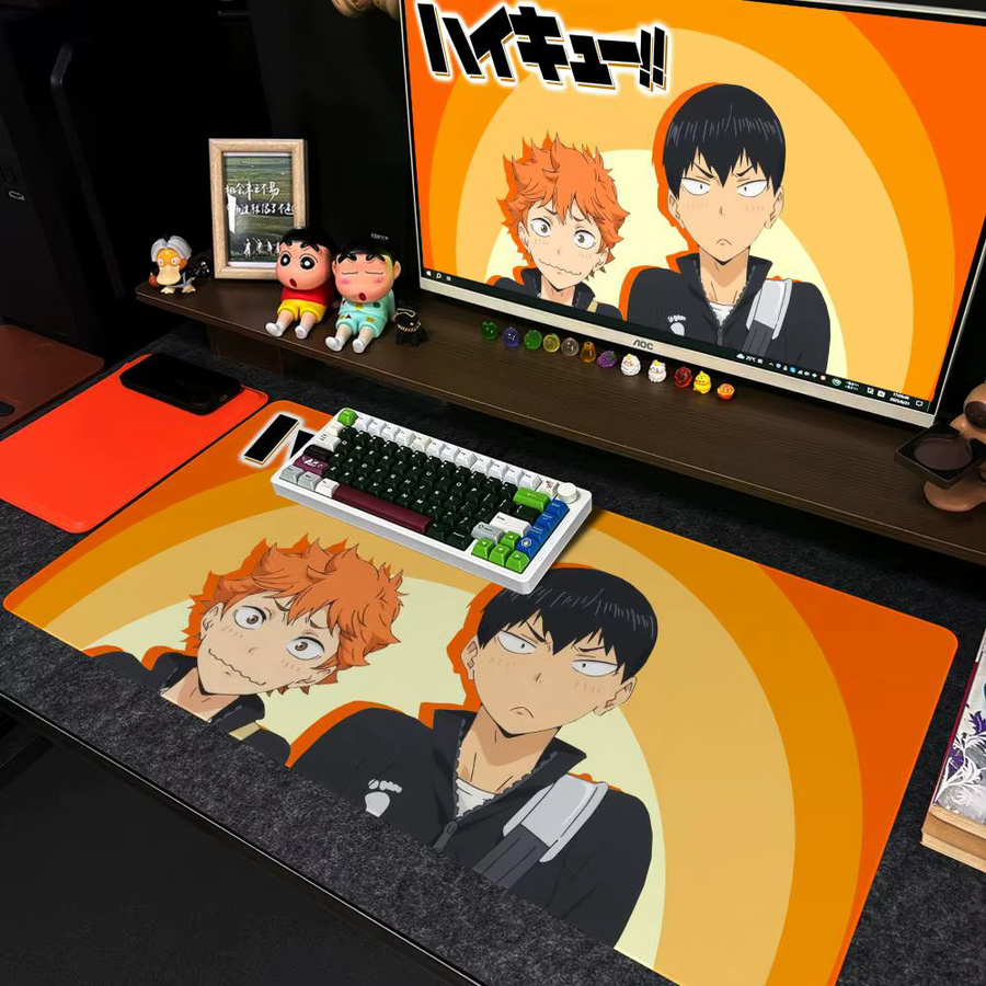 Anime Haikyuu Mauspad XXL rutschfeste Schreibtischunterlage in Schwarz und Multicolour, B/T: 90 x 40 cm - Bild 2