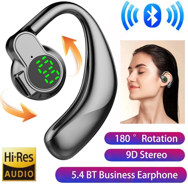 Ockcic Bluetooth In-Ear Kopfhörer mit Geräuschunterdrückung und Mikrofon, Kabelloses Business-Headset für LKW-Fahrer, Radfahrer und Freisprecheinrichtung, Schwarz - Bild 1