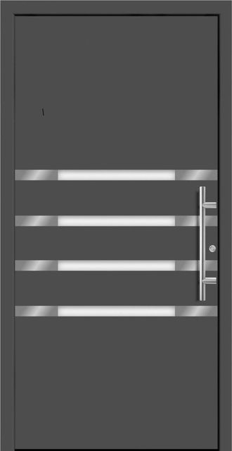 Aluminium-Haustür Splendoor Moderno M450/P in Anthrazit Metallic mit Glaseinsatz, Anschlag Rechts, B: 110 cm, H: 210 cm - Bild 1