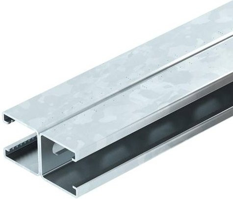 OBO Bettermann Profilschiene 1122671, B: 41,00 mm, H: 82,00 mm, L: 3 m - Bild 1