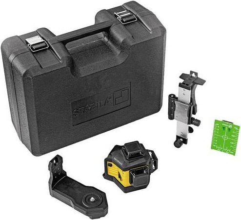 Stabila LAX 600 G Multilinienlaser 12-V-System mit grünen Laserlinien, selbstnivellierend, Reichweite bis 40 m, 5-teiliges Set - Bild 1