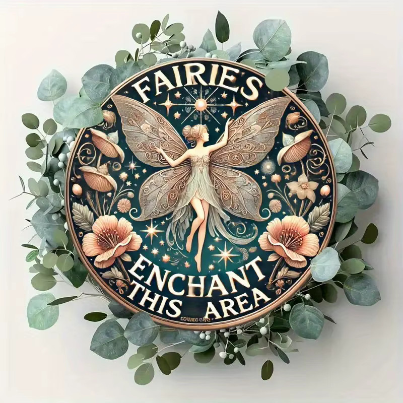 Potdemiel Vintage Fairy Magic Zone Metall-Wanddekoration in Multicolour, Wandschild aus Aluminium, B/H: 20,3 x 20,3 cm - Bild 5