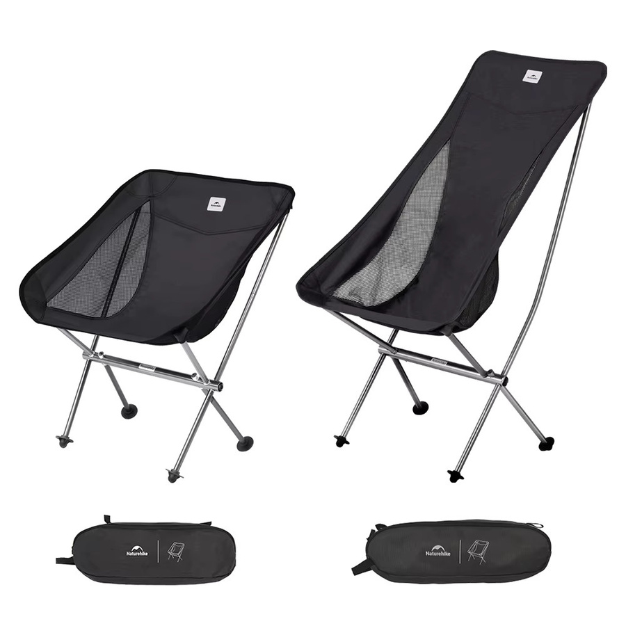 Naturehike L04 Camping Moon Chair zusammenklappbarer Outdoor Relax-Stuhl in Schwarz - Bild 6