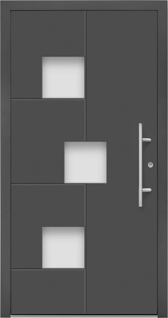 Splendoor Moderno Aluminium-Haustür mit Glaseinsatz, Anthrazit Metallic, B: 110 cm, H: 210 cm, Anschlag Rechts - Bild 1