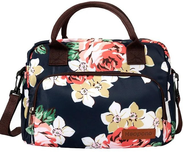 Isolierte Lunchtasche aus Oxford-Stoff mit Leopardenmuster in Multicolour für Damen und Kinder - Bild 1