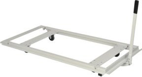 Bedrunka+Hirth Hub-Senkfahrgestell für Kastenwerkbank, Farbe: Weiß, B/T: 2000 x 750 mm - Bild 1