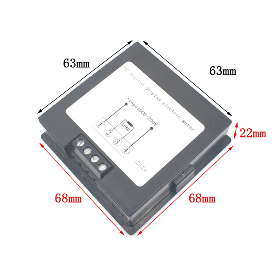 diymore Digitales LCD Multifunktions-Messgerät für Spannung und Strom DC 6-200V 20A mit Display und Alarmfunktion - Bild 3