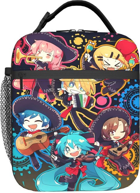 Kasane Teto Thermische Lunchtasche von Fancy Style Studio, Mehrfarbige Brotdose mit Reißverschluss aus Oxford-Gewebe für Erwachsene - Bild 1