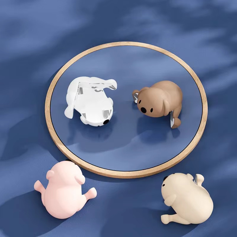 Baby Cartoon Sicherheits-Welpen Eckenschutz aus weichem Silikon in Beige, selbstklebend, Multipack - Bild 3