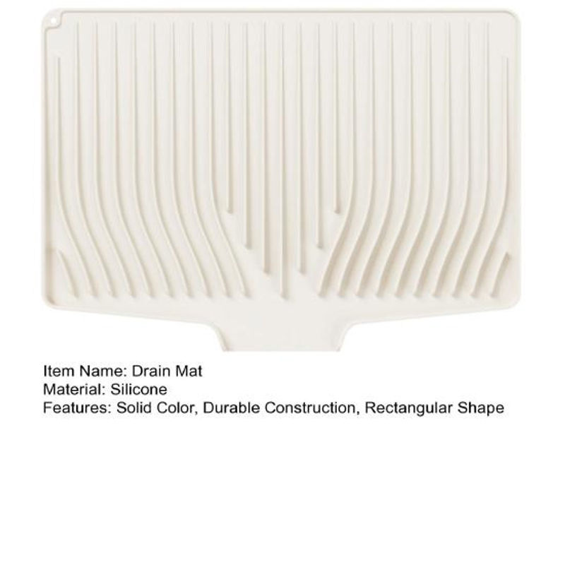 Yousheng Silikon-Abtropfmatte in rechteckiger Form mit schrägem Design für die Küche - Bild 4