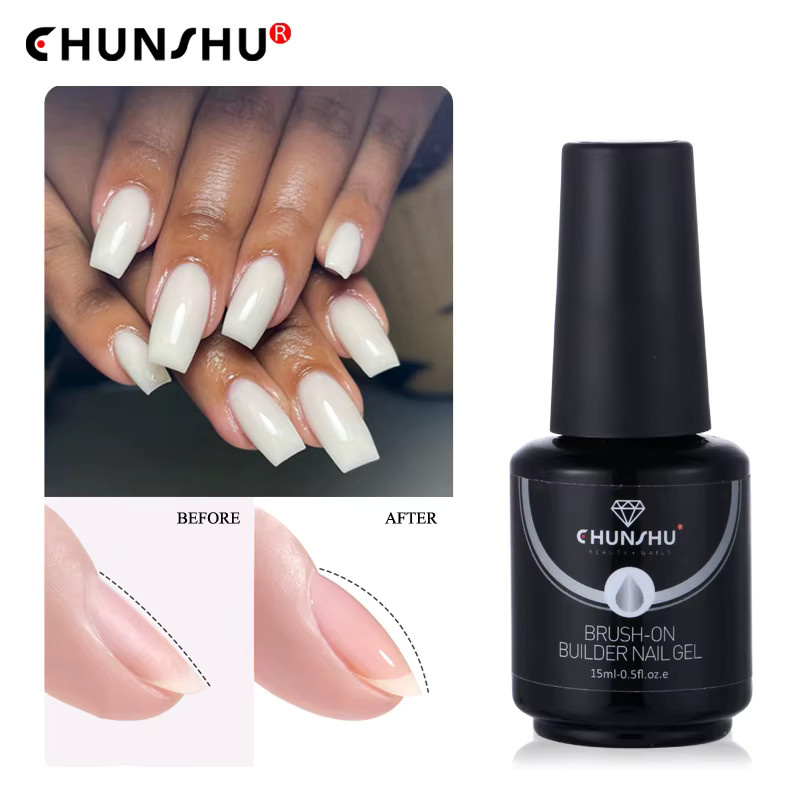 CHUNSHU Selbstnivellierendes Gummi-Basisgel, 15 ml, milchig weiß - Bild 2
